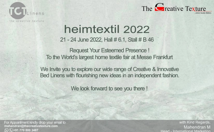 Welcome to Heimtextil 2022